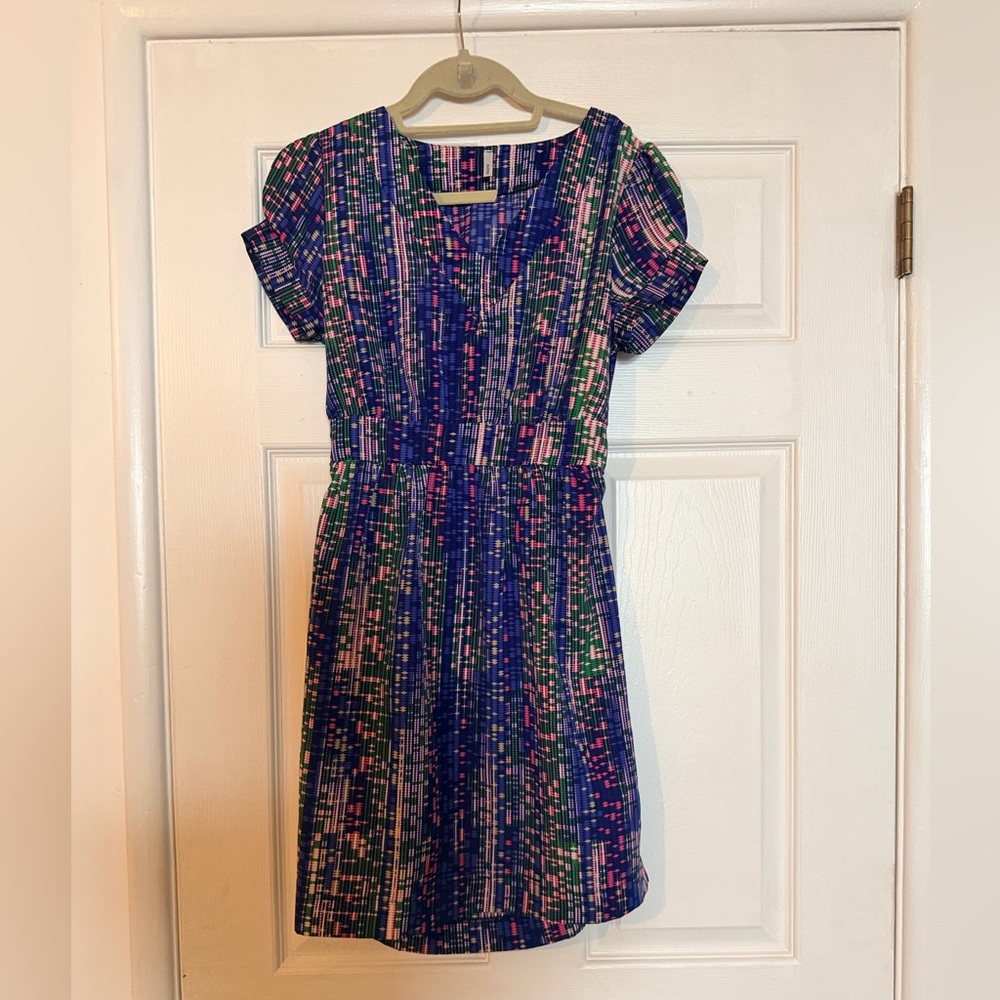 Multicolor Patterned Women's Dress